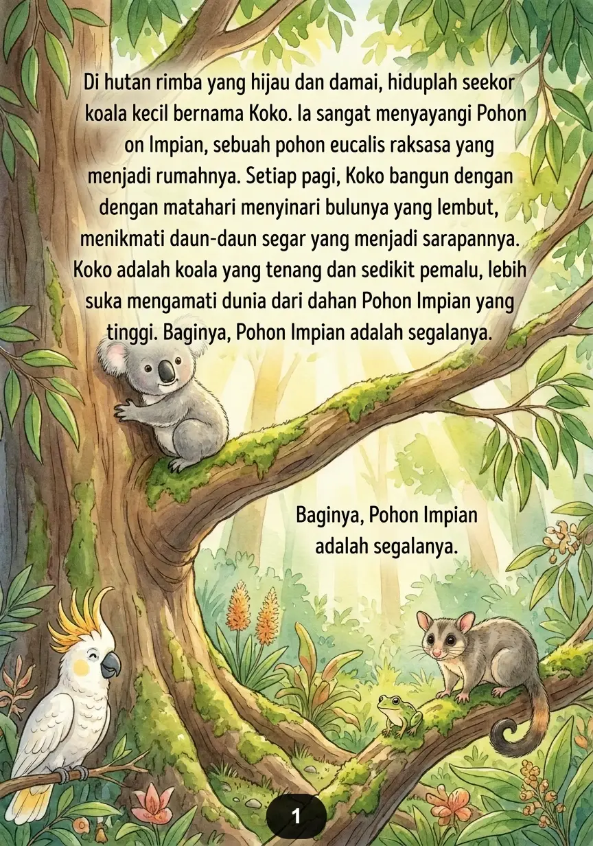 KOALA KECIL DAN POHON IMPIAN Perjalanan Menjaga Rumah Dari Bahaya preview 3