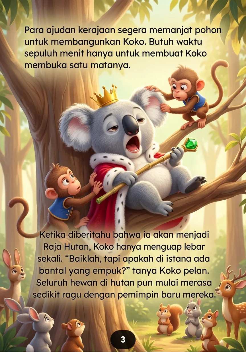 KOALA MENJADI RAJA SEHARI Istana Heboh Karena Raja Mengantuk preview 2
