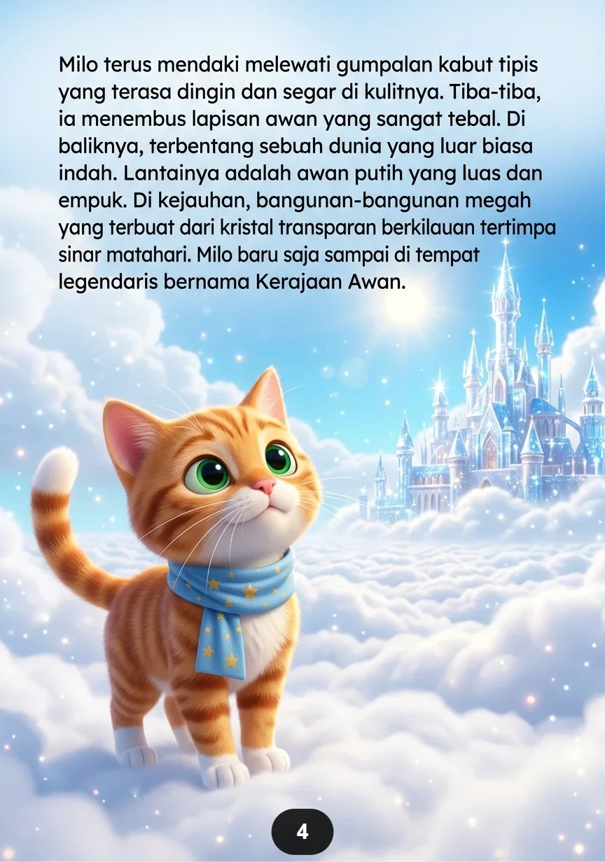 KUCING DAN KERAJAAN AWAN Perjalanan Rahasia di Atas Langit preview 1