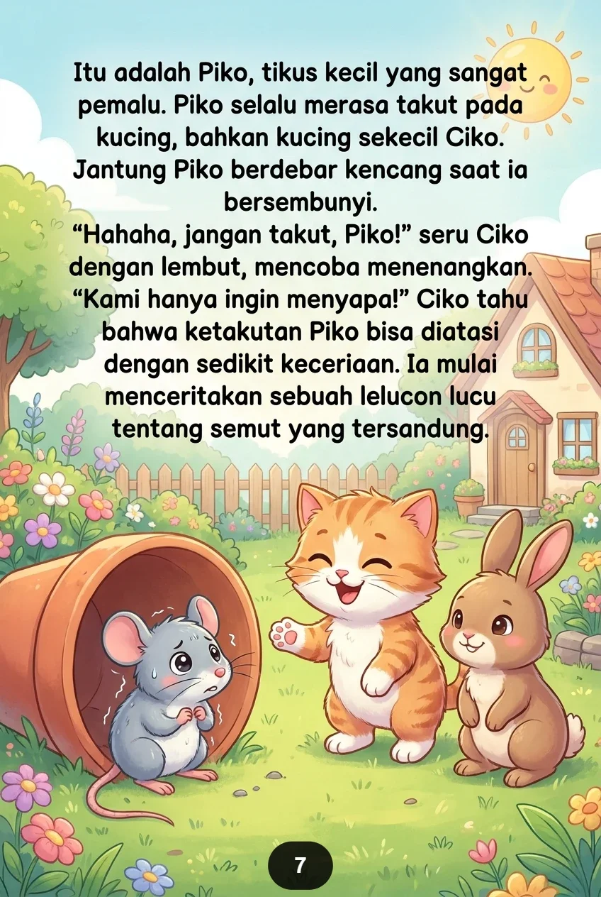 KUCING KECIL YANG SUKA TERTAWA  Petualangan Lucu Di Halaman Rumah preview 4