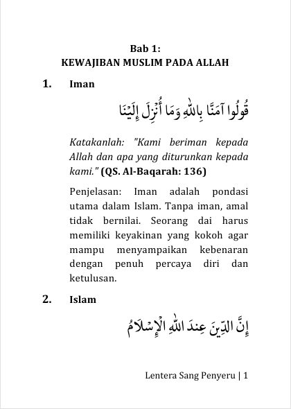 LENTERA SANG PENYERU - Cahaya Iman dan Akhlak dijalan Dakwah preview 2