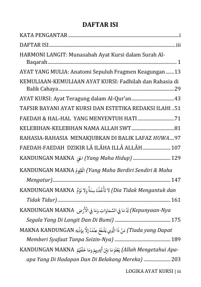 LOGIKA AYAT KURSI - Cara Langit Mematahkan Kecemasan Hati preview 1