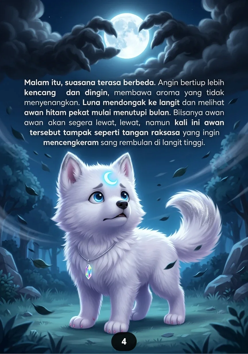 LUNA SI SERIGALA BULAN Penjaga Cahaya di Malam yang Gelap  preview 3