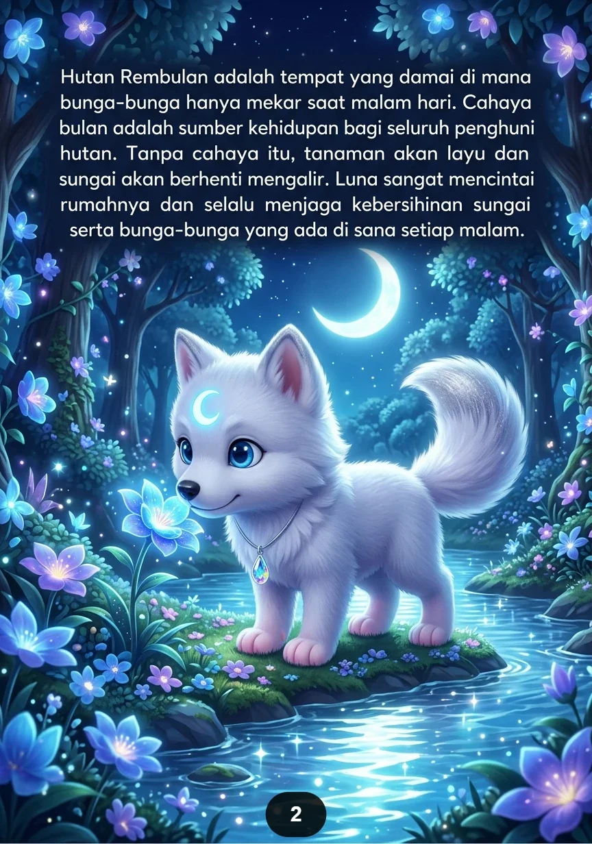 LUNA SI SERIGALA BULAN Penjaga Cahaya di Malam yang Gelap  preview 1