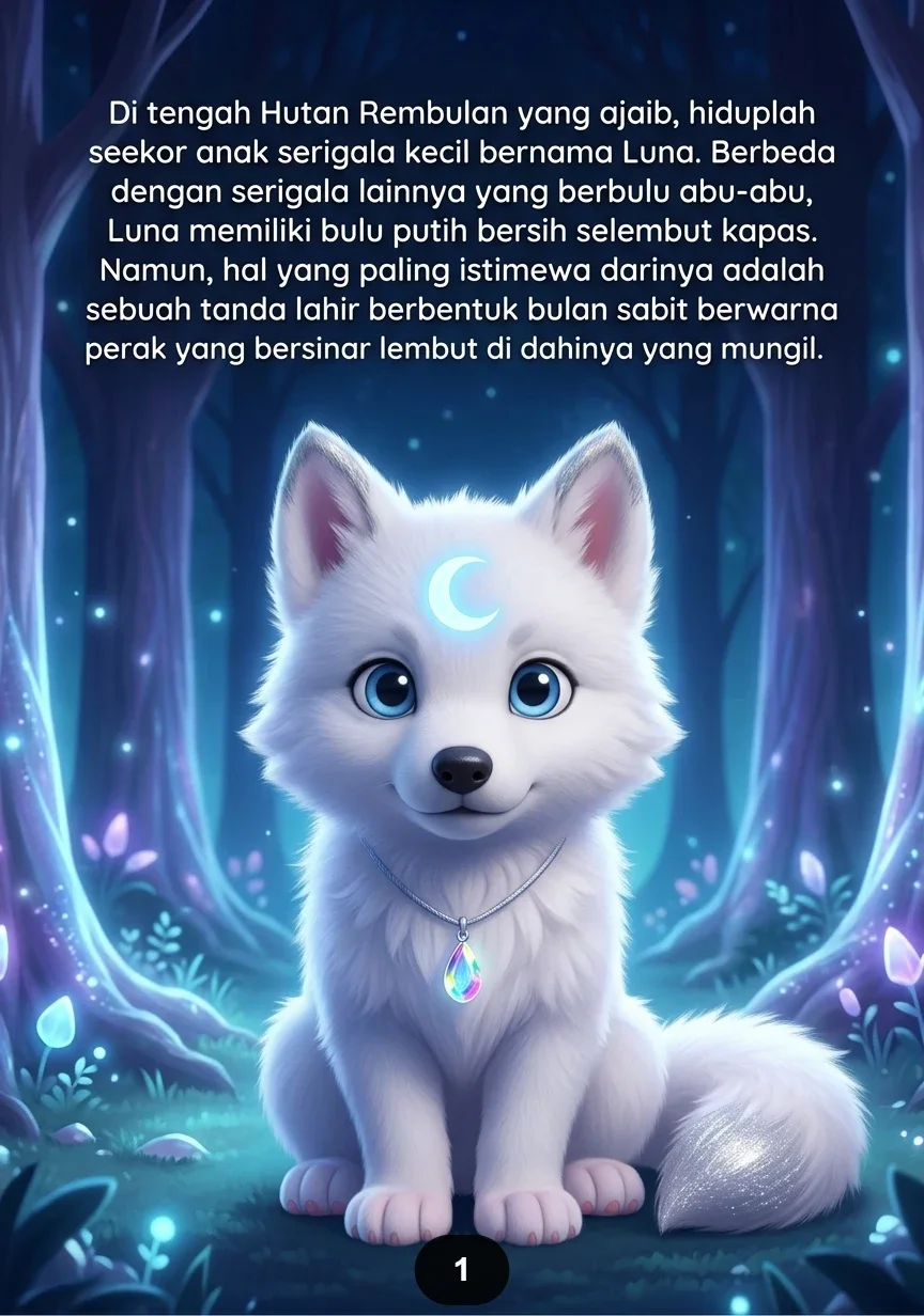 LUNA SI SERIGALA BULAN Penjaga Cahaya di Malam yang Gelap  preview 4