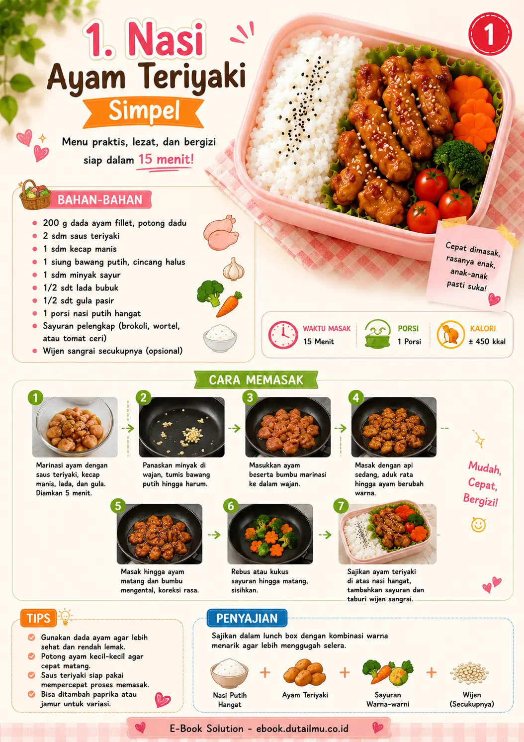 LUNCH BOX CINTA DARI RUMAH	Bekal Sehat Hemat Dan Menyenangkan preview 1