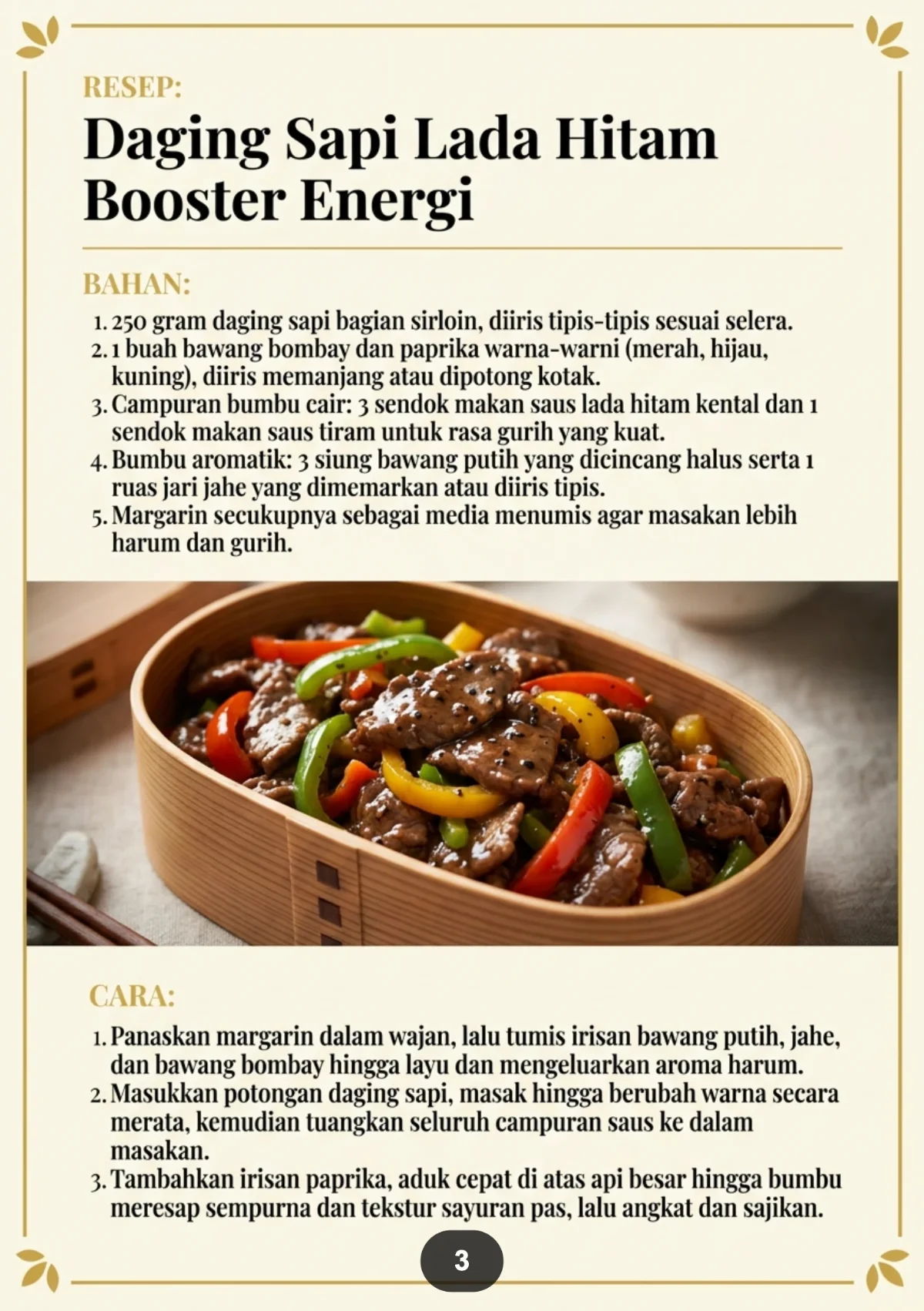 MENU BEKAL SUAMI TERSAYANG - Masakan Cinta Penambah Semangat Kerja preview 2