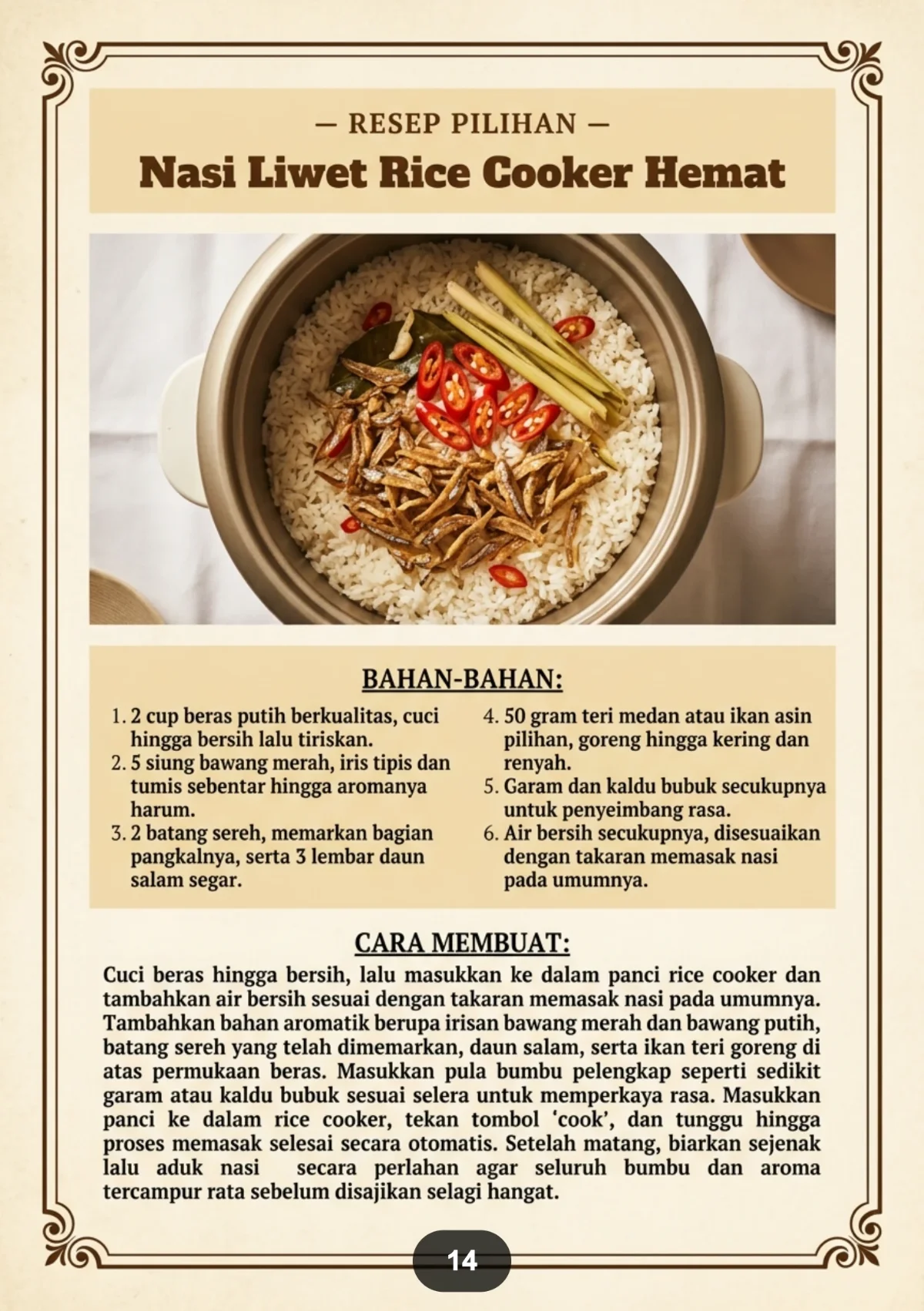 MENU KOST SUPER HEMAT - Masakan Mudah Modal Minim Harian preview 3