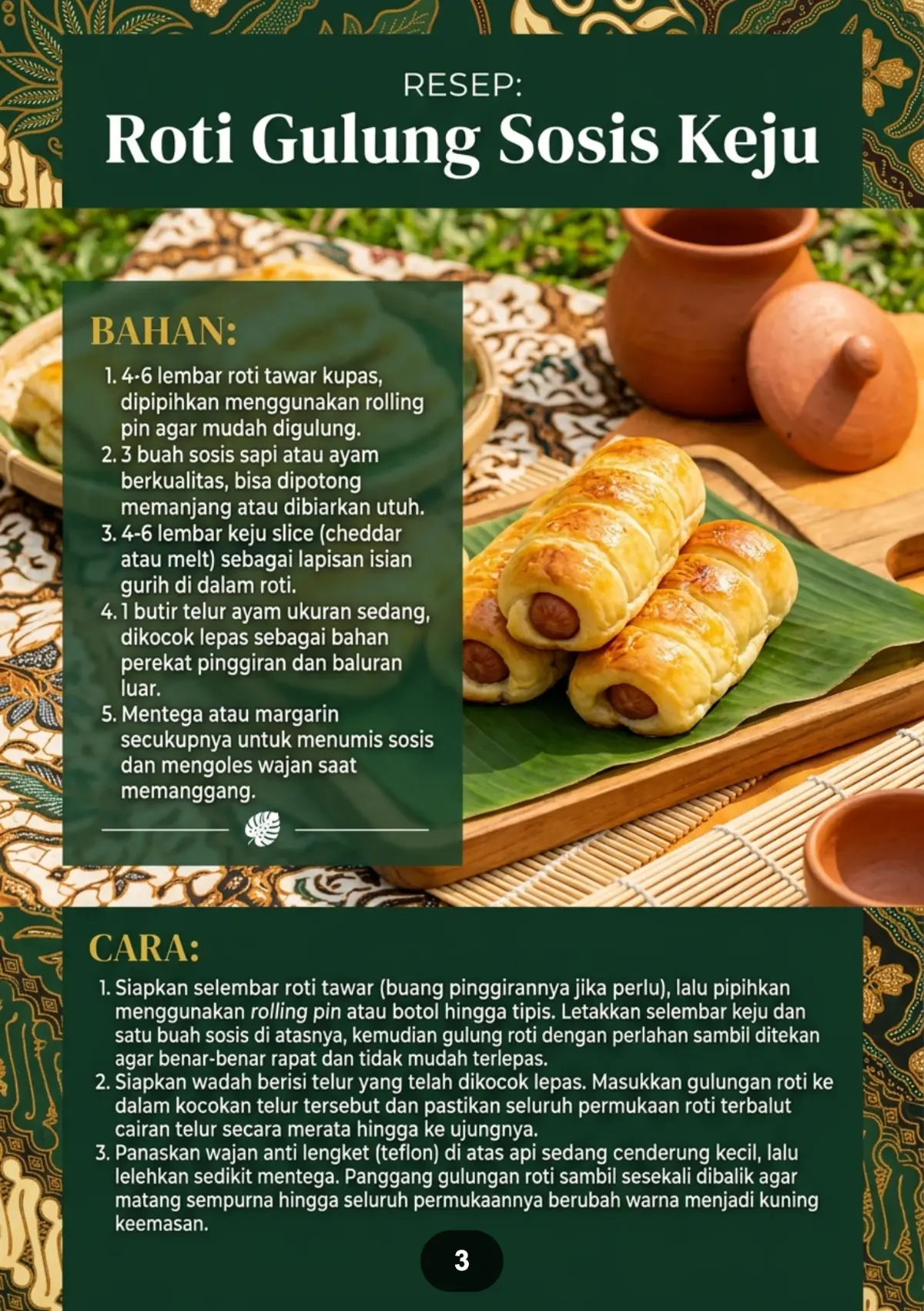 MENU PIKNIK SIMPEL KELUARGA - Cemilan Praktik Mudah Dibawa Bepergian preview 2