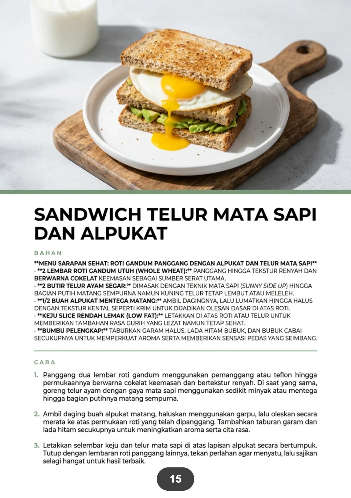 MENU SARAPAN PROTEIN TINGGI - Energi Maksimal Hingga Siang Hari preview 4
