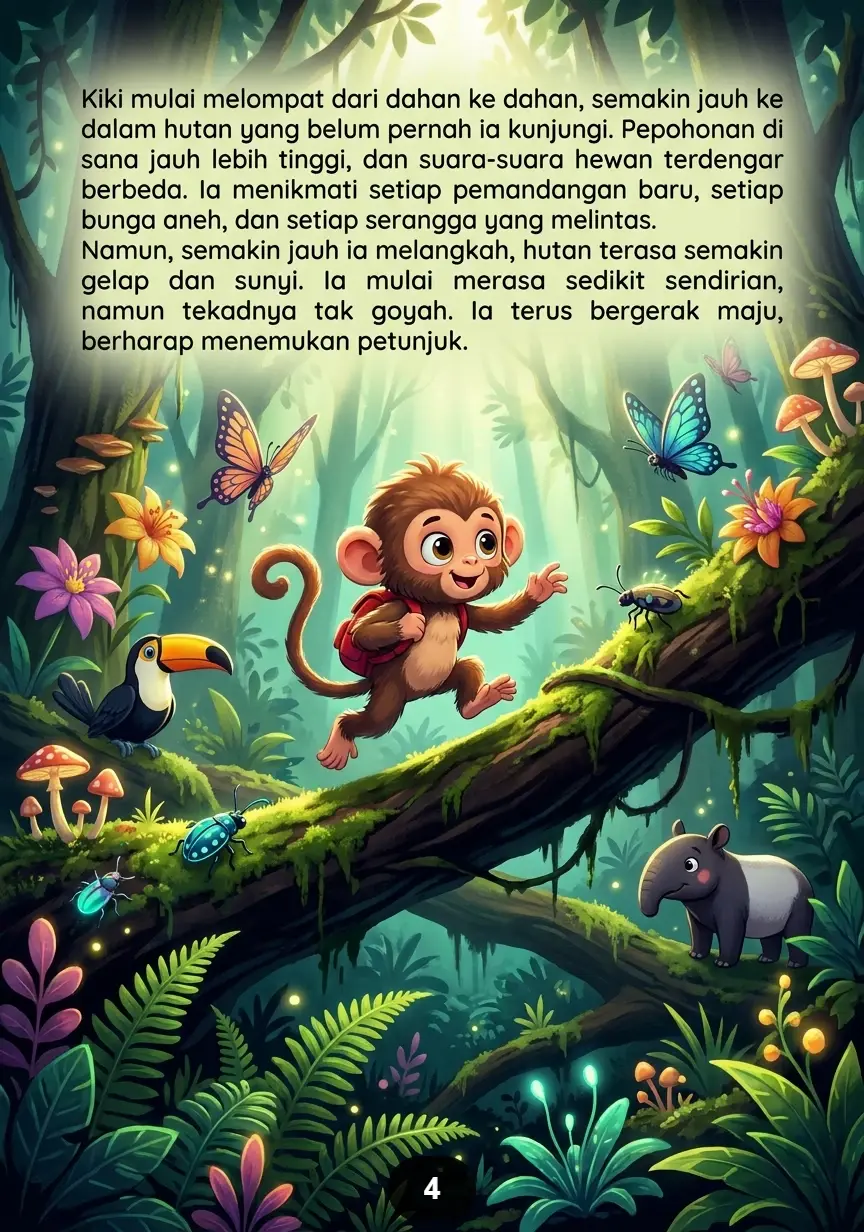 MONYET KECIL DAN PISANG EMAS Perjalanan Hebat Melintasi Hutan Tropis preview 2