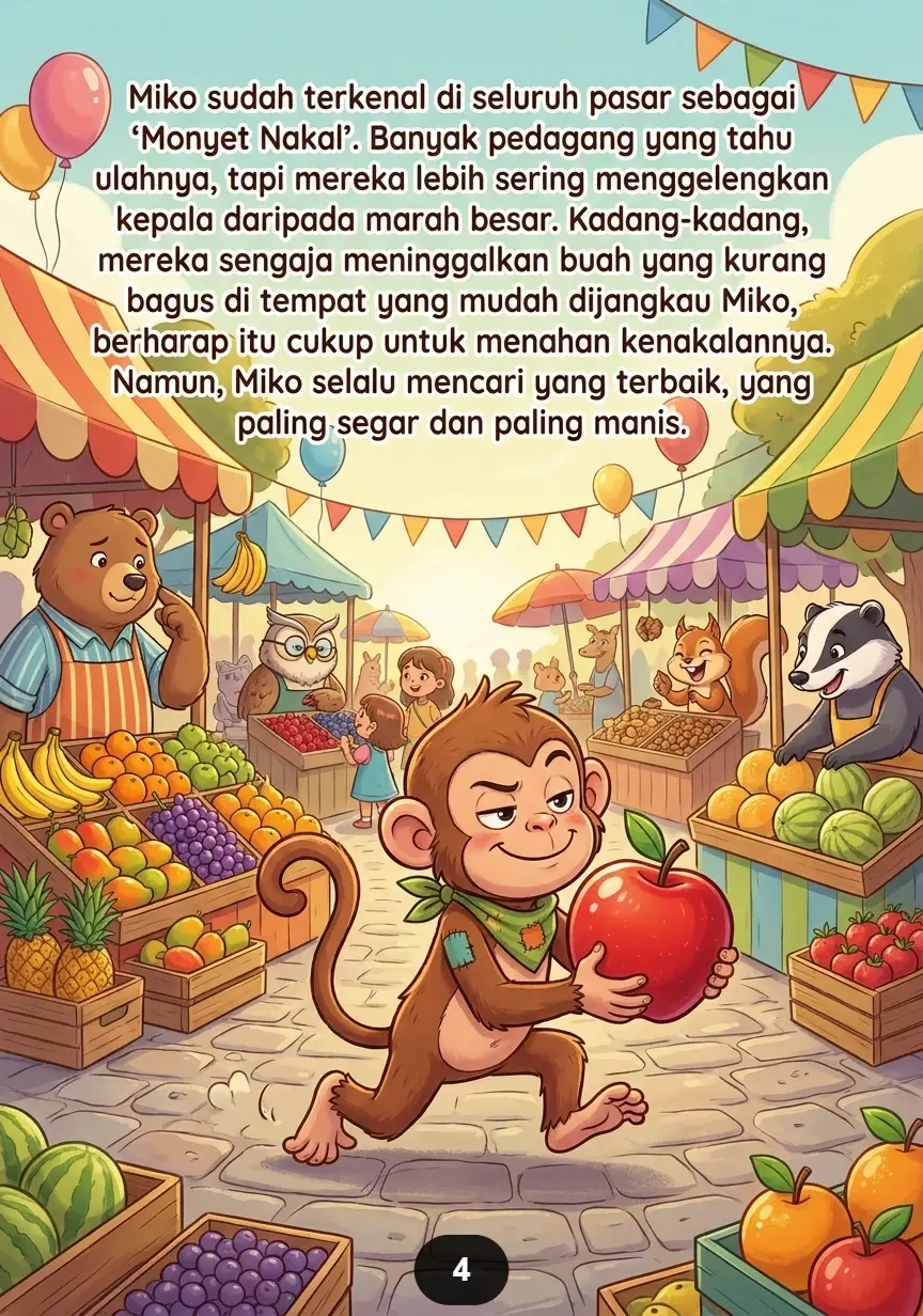 MONYET NAKAL DI PASAR BUAH Belajar Jujur Dengan Cara Lucu preview 3