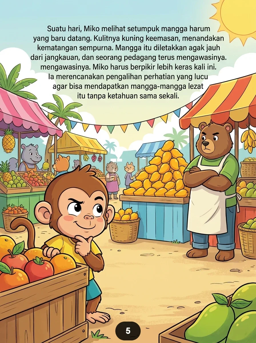 MONYET NAKAL DI PASAR BUAH Belajar Jujur Dengan Cara Lucu preview 4