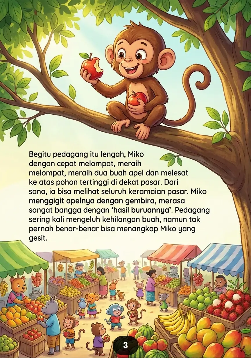 MONYET NAKAL DI PASAR BUAH Belajar Jujur Dengan Cara Lucu preview 2