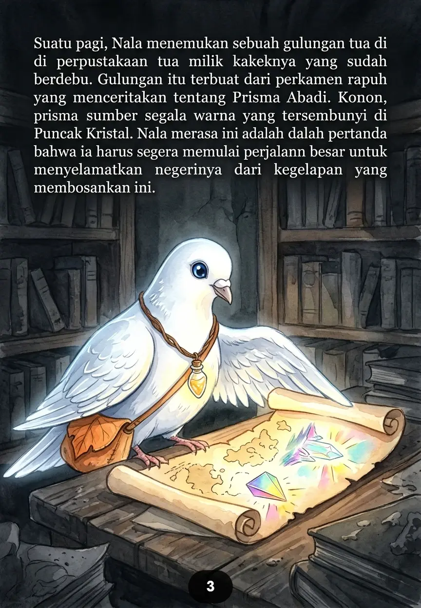 NALA PENCARI WARNA Perjalanan Sang Merpati Menghidupkan Dunia yang Kelabu preview 2