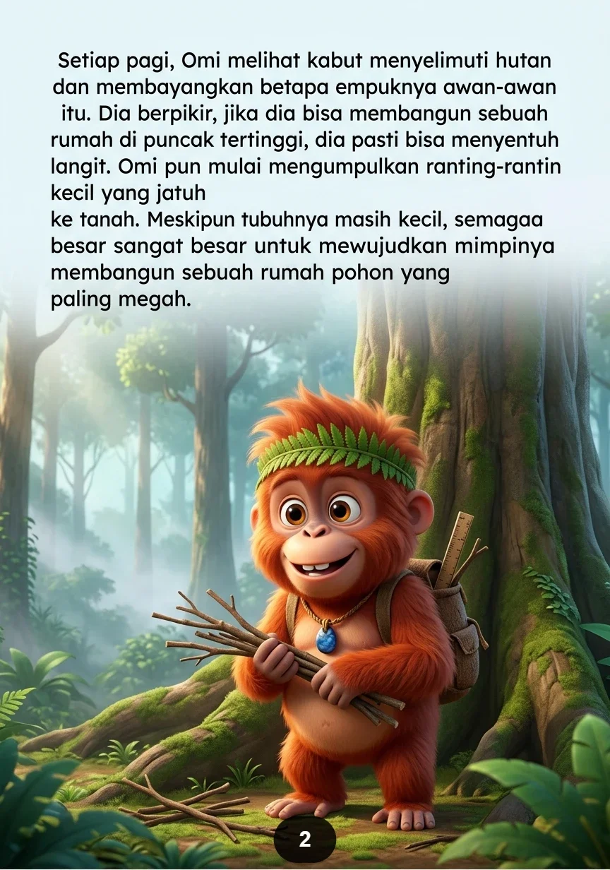 ORANGUTAN KECIL DAN RUMAH POHON Petualangan Seru di Puncak Hutan preview 3
