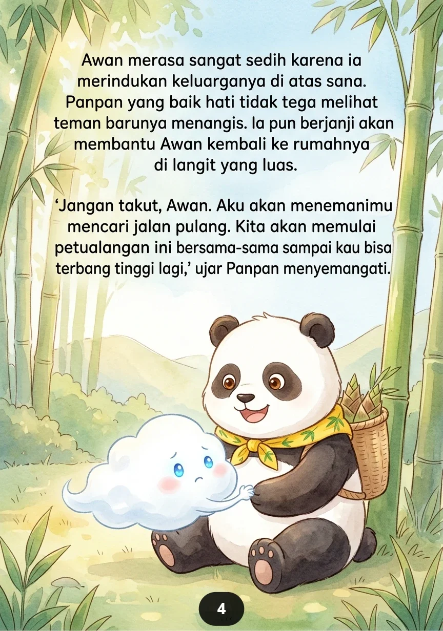 PANDA DAN AWAN KECIL Persahabatan Indah Antara Hutan Langit preview 1