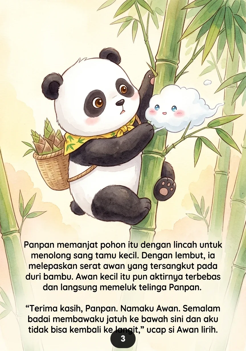 PANDA DAN AWAN KECIL Persahabatan Indah Antara Hutan Langit preview 3