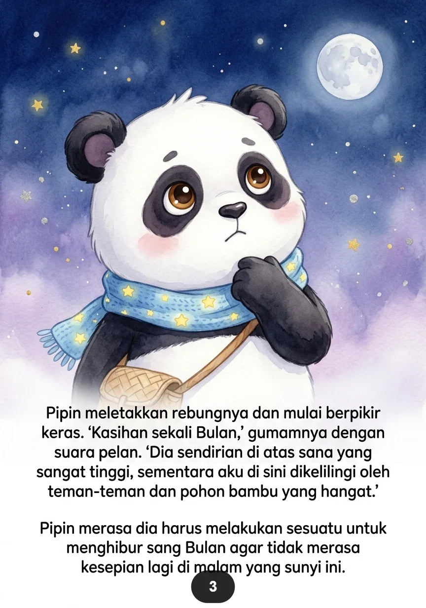 PANDA DAN BULAN SEPI Persahabatan Hangat di Bawah Bintang preview 3