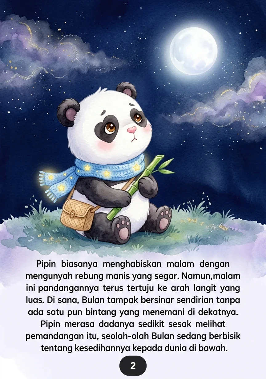 PANDA DAN BULAN SEPI Persahabatan Hangat di Bawah Bintang preview 2