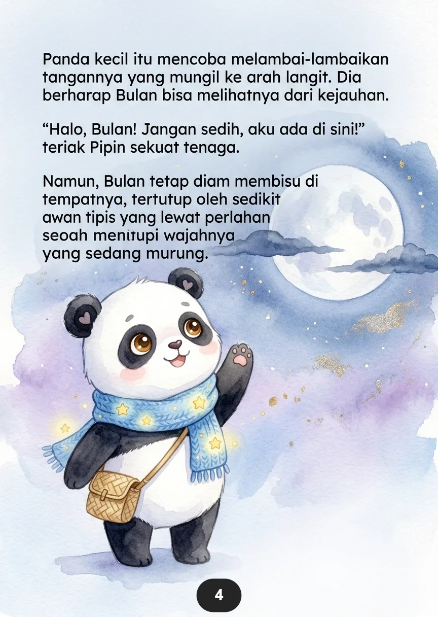 PANDA DAN BULAN SEPI Persahabatan Hangat di Bawah Bintang preview 1