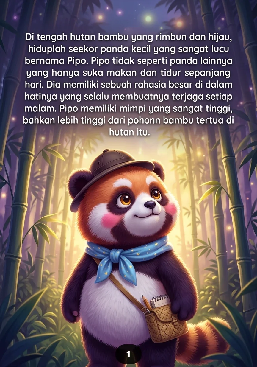 PANDA INGIN MENYENTUH BULAN Mimpi Besar Menembus Langit Malam preview 2