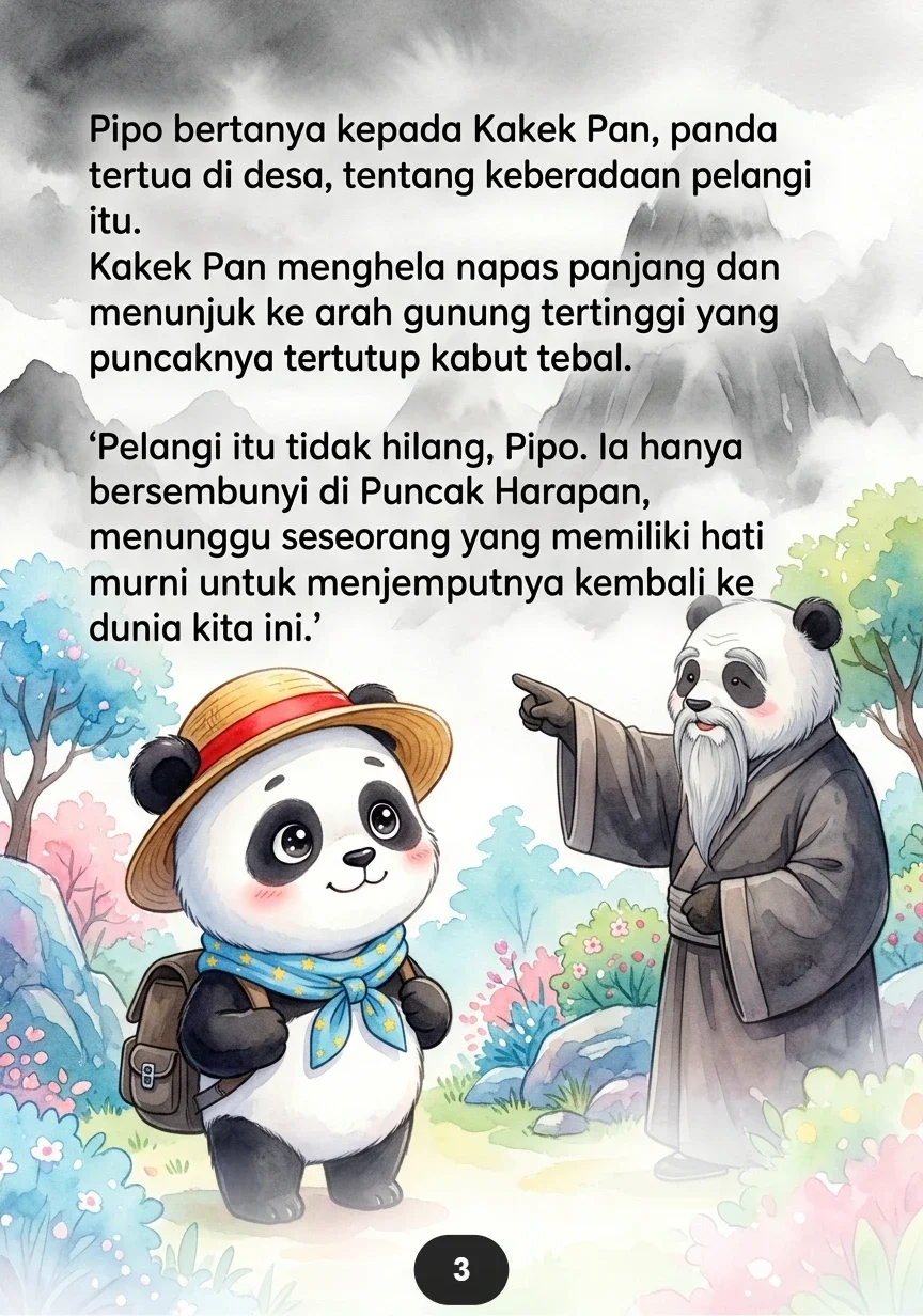 PANDA MENCARI PELANGI INDAH Perjalanan Penuh Warna dan Harapan preview 1