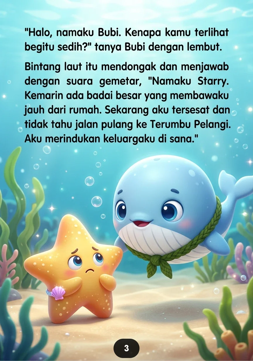 PAUS KECIL DAN BINTANG LAUT Persahabatan di Samudra Biru preview 1