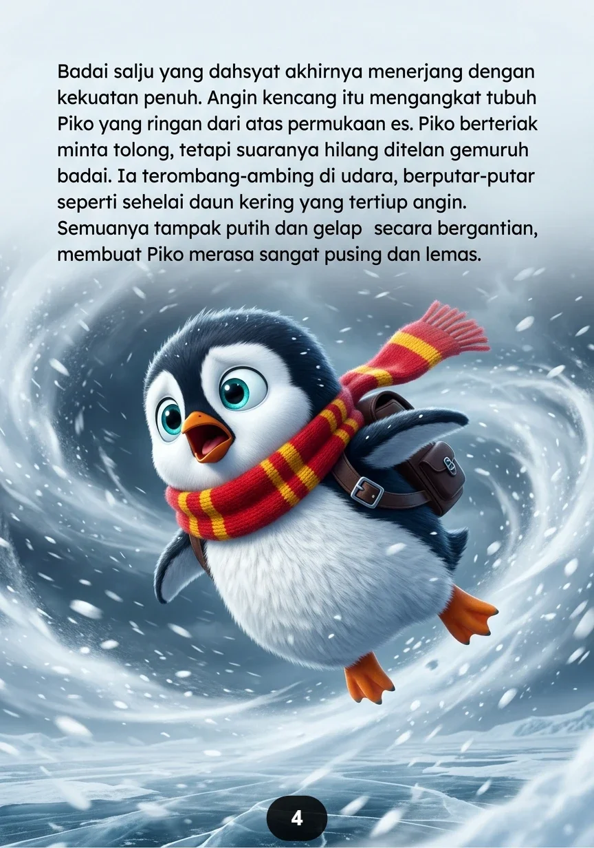 PENGUIN DAN ANGIN KENCANG Tubuh Kecil Terseret Sampai Jauh preview 3