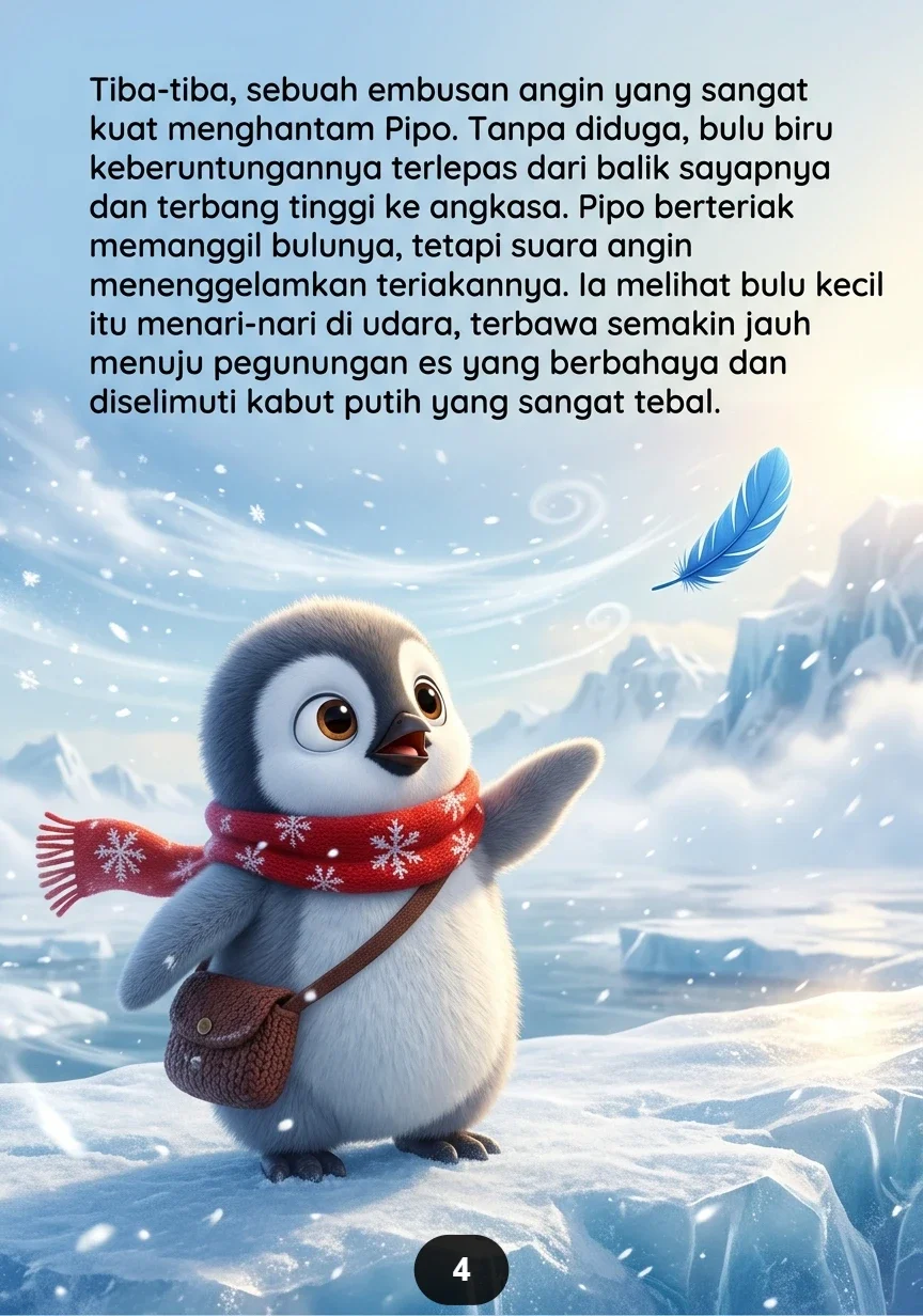 PENGUIN MENGEJAR BULU TERBANG Angin Kencang Membawa Petualangan Lucu preview 2