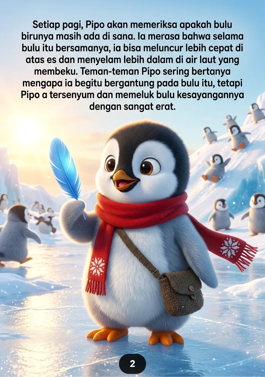 PENGUIN MENGEJAR BULU TERBANG Angin Kencang Membawa Petualangan Lucu preview 1