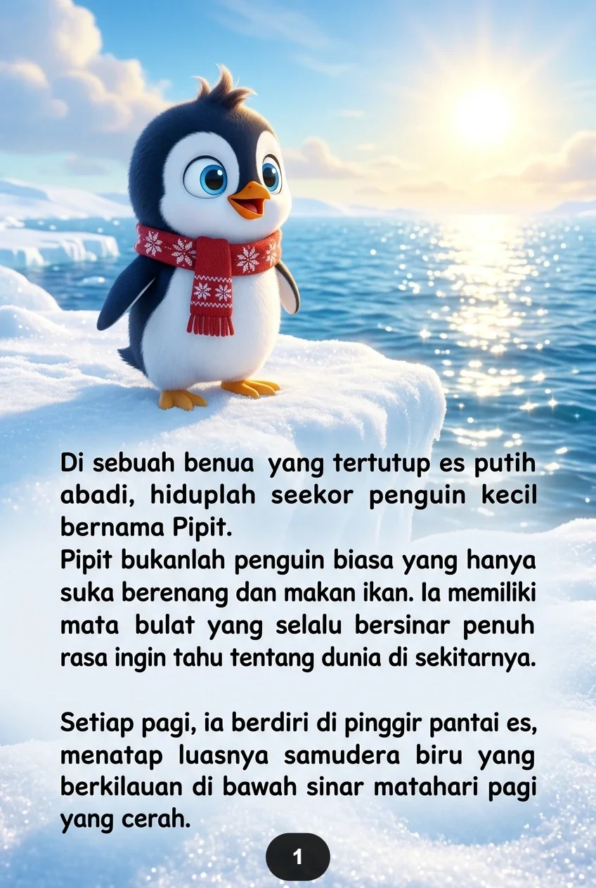 PENGUIN MENGEJAR IKAN TERBANG Lompatan Lucu Berakhir Dalam Salju preview 4