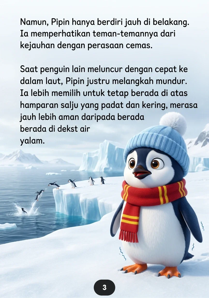PENGUIN TAKUT BAYANGAN IKAN Ketakutan Kecil Berakhir Penuh Tawa preview 4