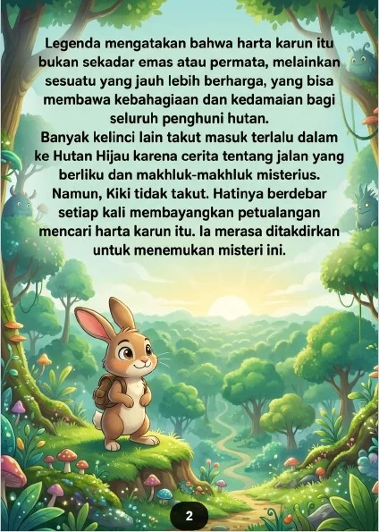 PETUALANGAN SI KELINCI PEMBERANI Mencari Harta Karun Di Hutan Hijau preview 4