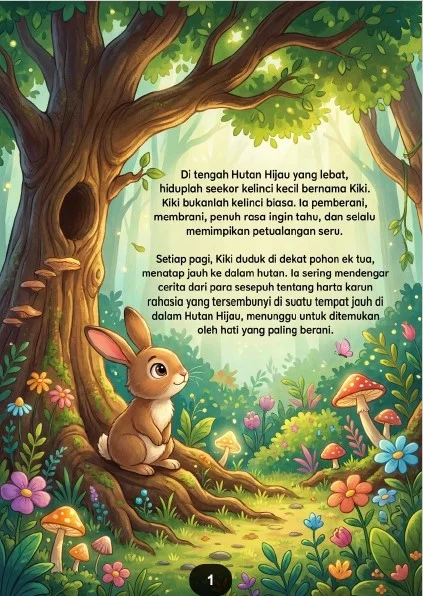 PETUALANGAN SI KELINCI PEMBERANI Mencari Harta Karun Di Hutan Hijau preview 3