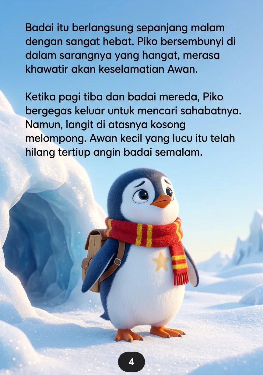 PIKO DAN AWAN YANG HILANG Petualangan Penguin Kecil Mencari Sahabatnya preview 3