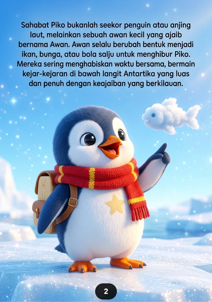 PIKO DAN AWAN YANG HILANG Petualangan Penguin Kecil Mencari Sahabatnya preview 1