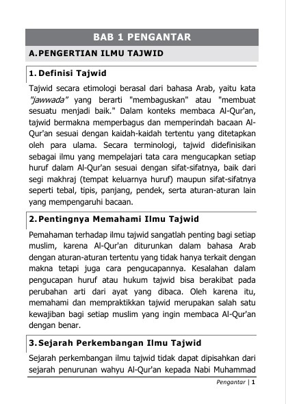PINTAR ILMU TAJWID - Panduan Tajwid Lengkap untuk Segala Usia preview 2