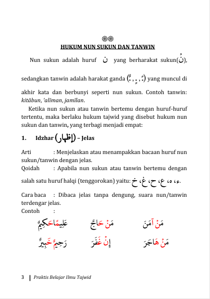 PRAKTIS BELAJAR ILMU TAJWID - Mempelajari Hukum Dasar Sampai Bacaan Waqaf preview 2