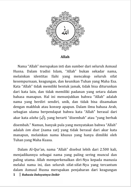 RAHASIA DZIKIR ASMAUL HUSNA - Mengungkap Rahasia Keutamaan Dzikir Asmaul Husna preview 2