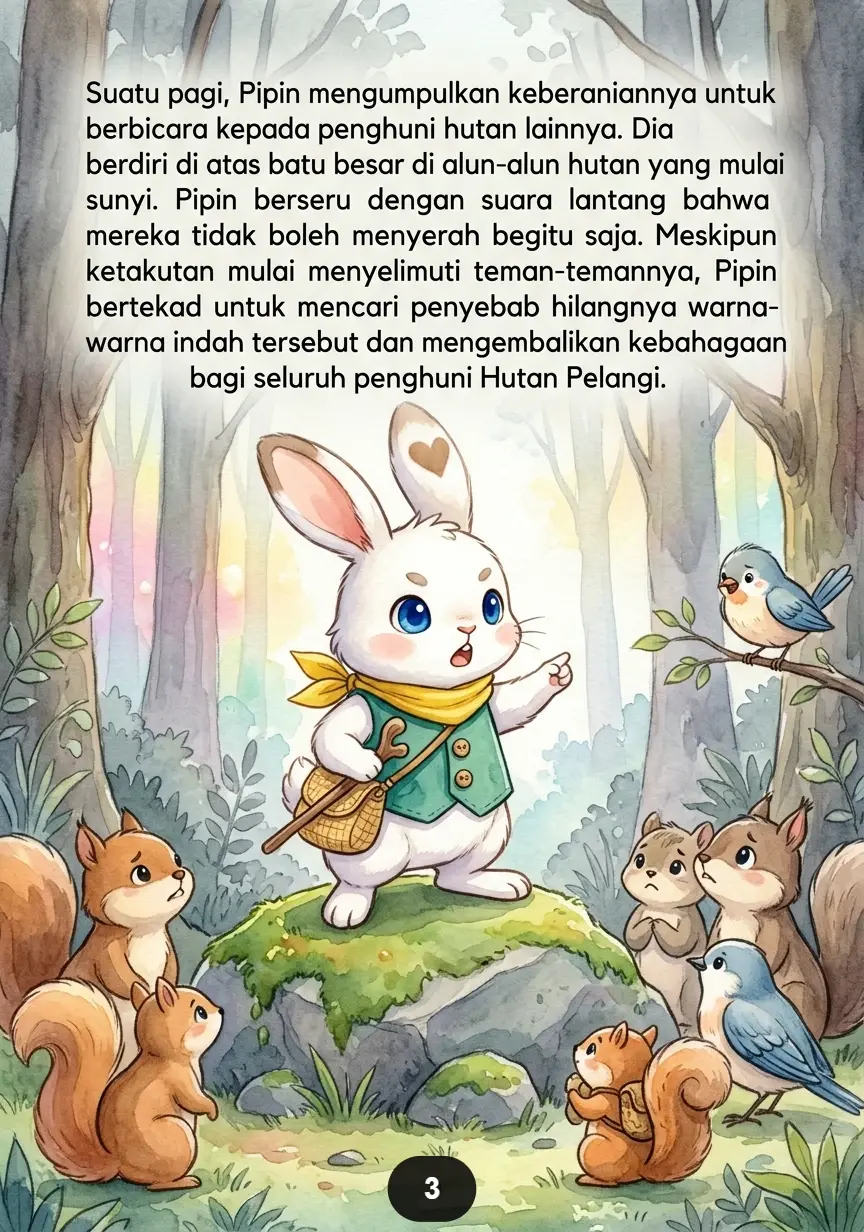 RAHASIA HUTAN PELANGI Perjalanan Kelinci Kecil Mencari Harapan preview 1