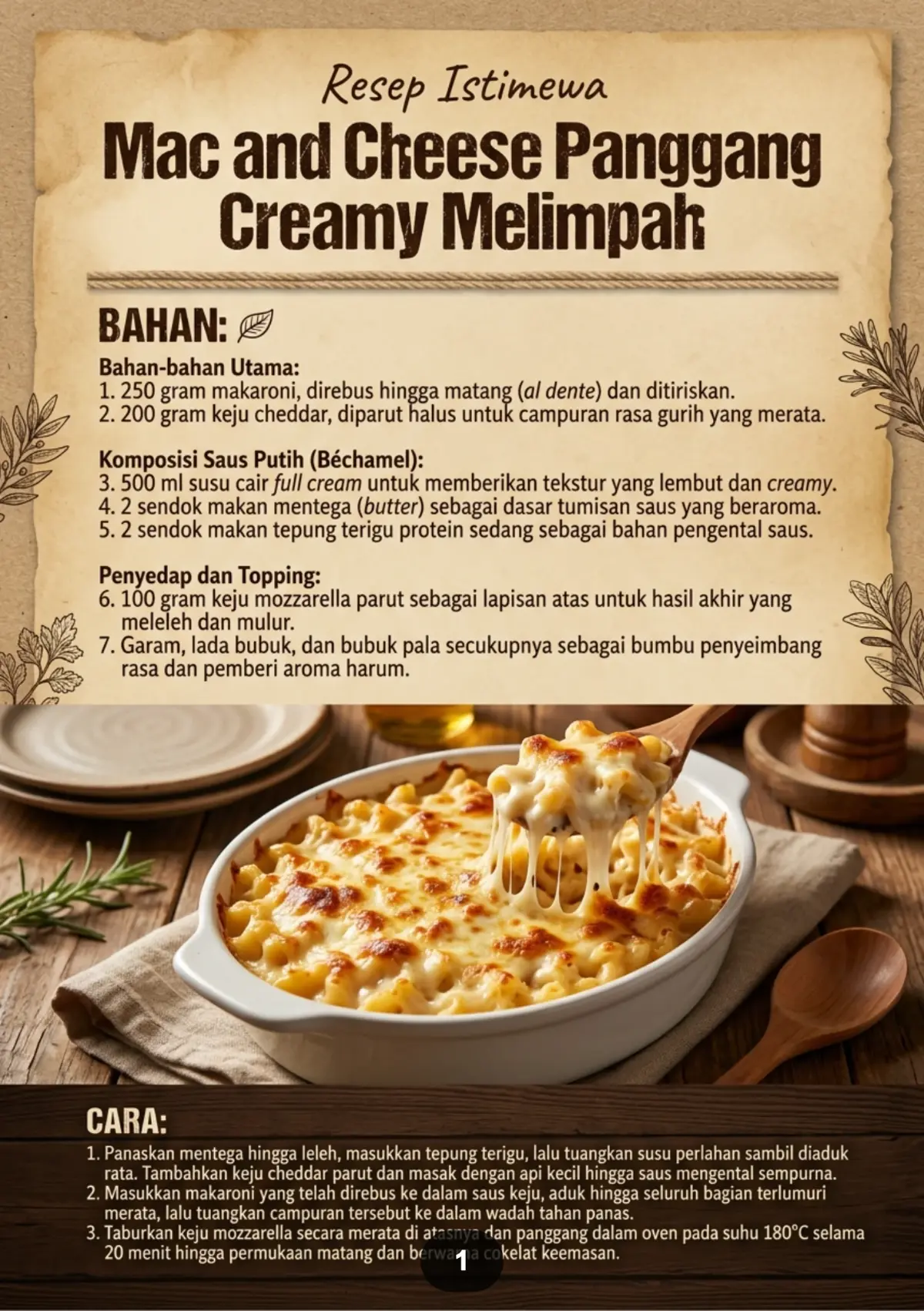 RESEP MAKANAN SERBA KEJU - Gurih Lumer Menggoda Selera Keluarga preview 3