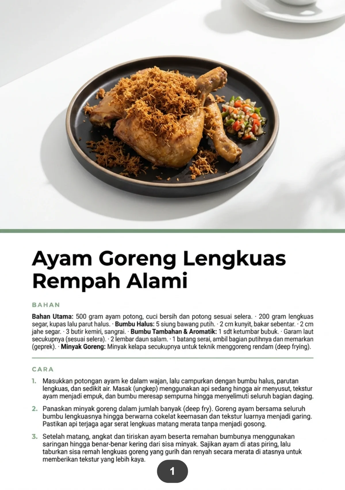 RESEP MASAKAN CEPAT TANPA MICIN - Lezat Alami Untuk Keluarga preview 1