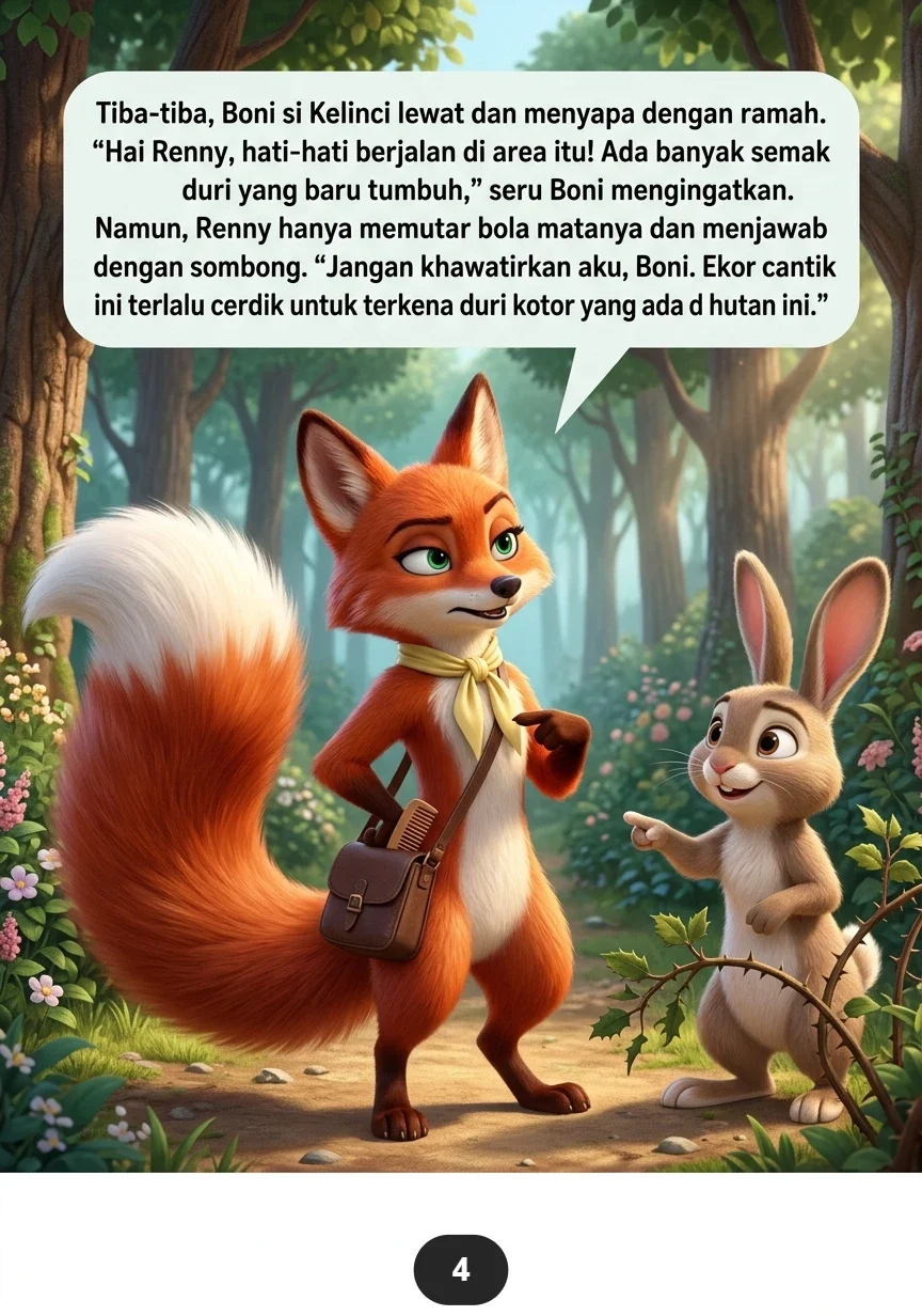 RUBAH DAN DURI NAKAL Ekor Lebat Membuat Masalah Lucu preview 1