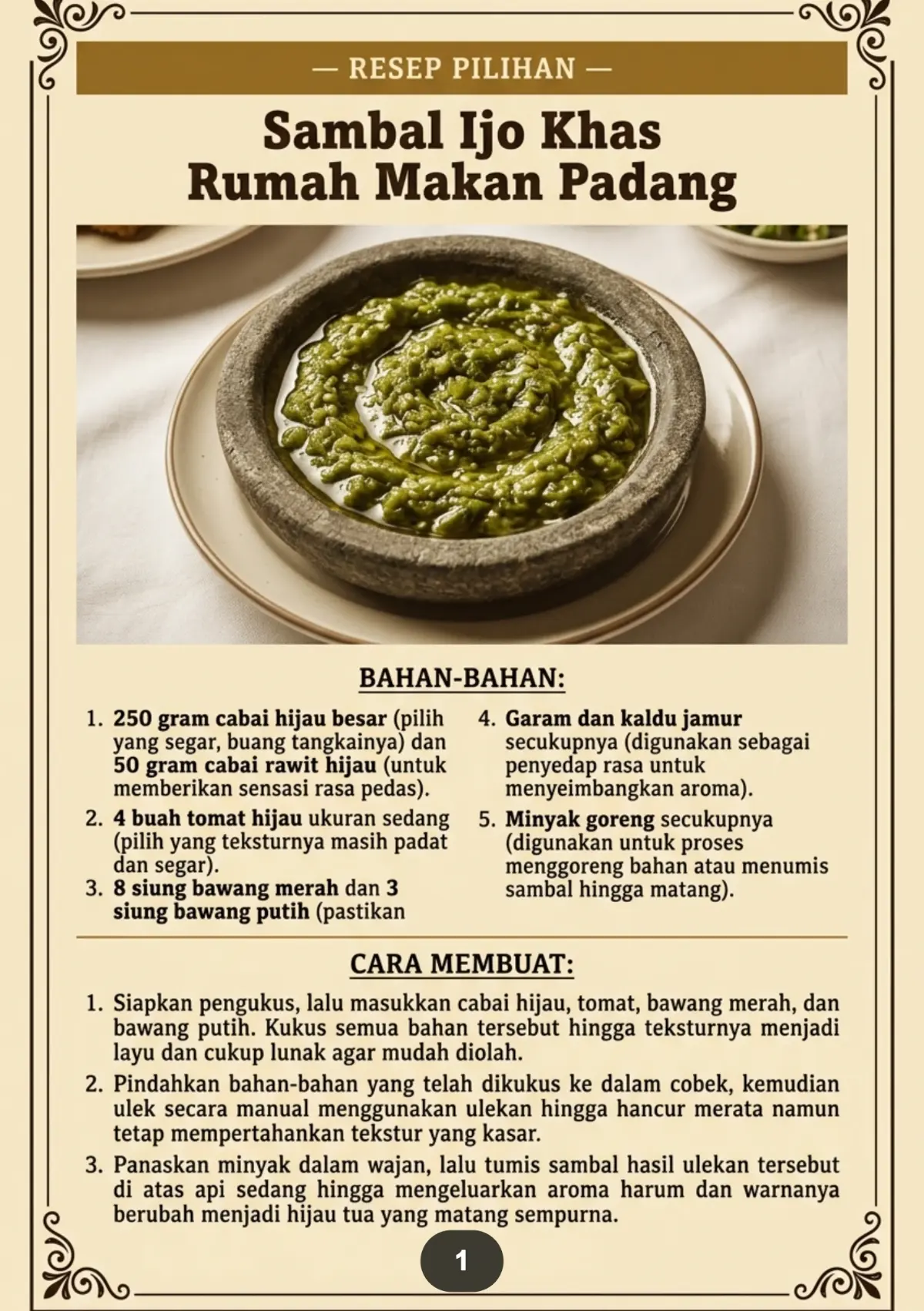SAMBAL GULAI KHAS PADANG - Bumbu Otentik Masakan Rumah Makan preview 1