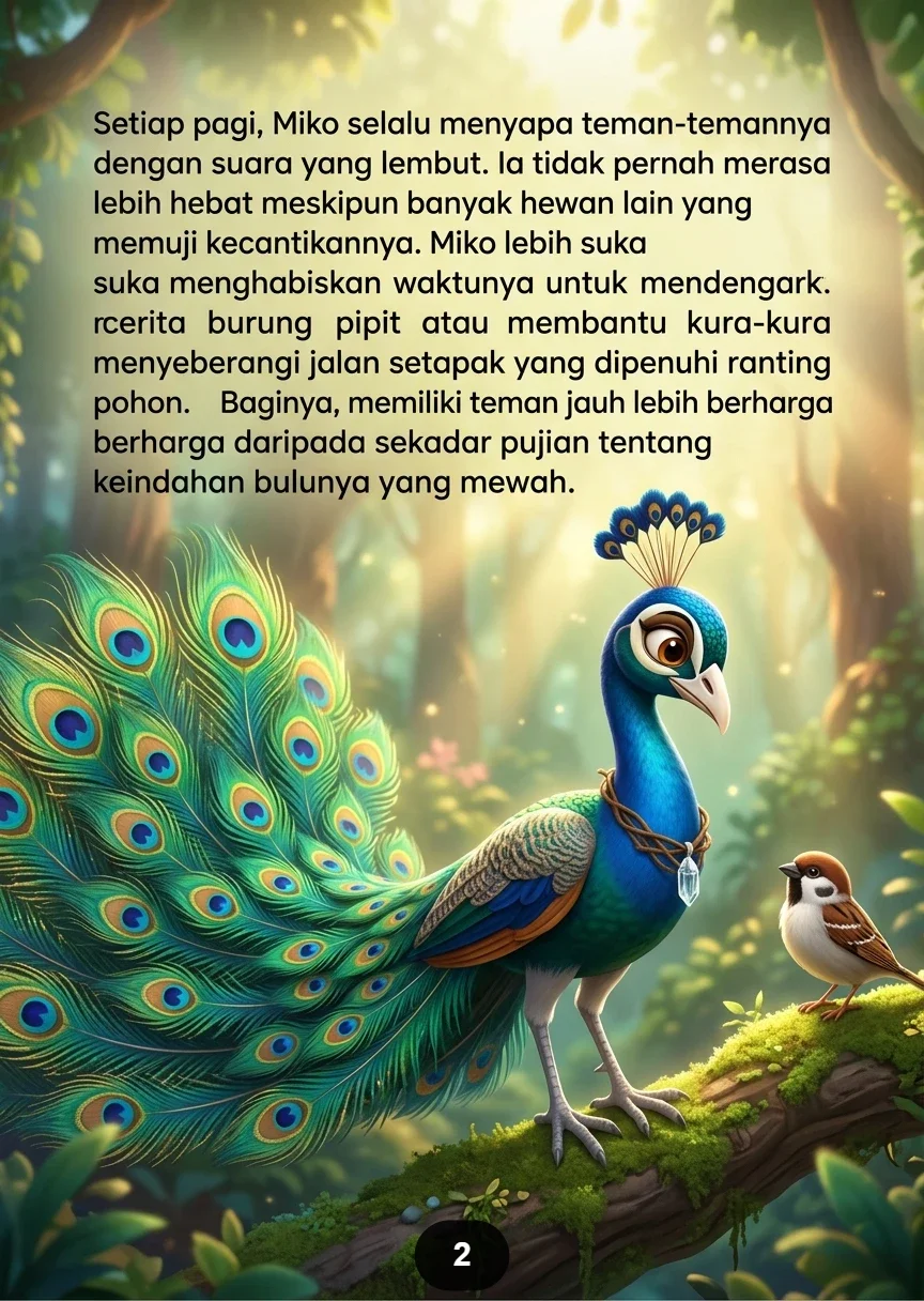 SANG BURUNG MERAK RENDAH HATI Keindahan Hati Lebih Berharga preview 1