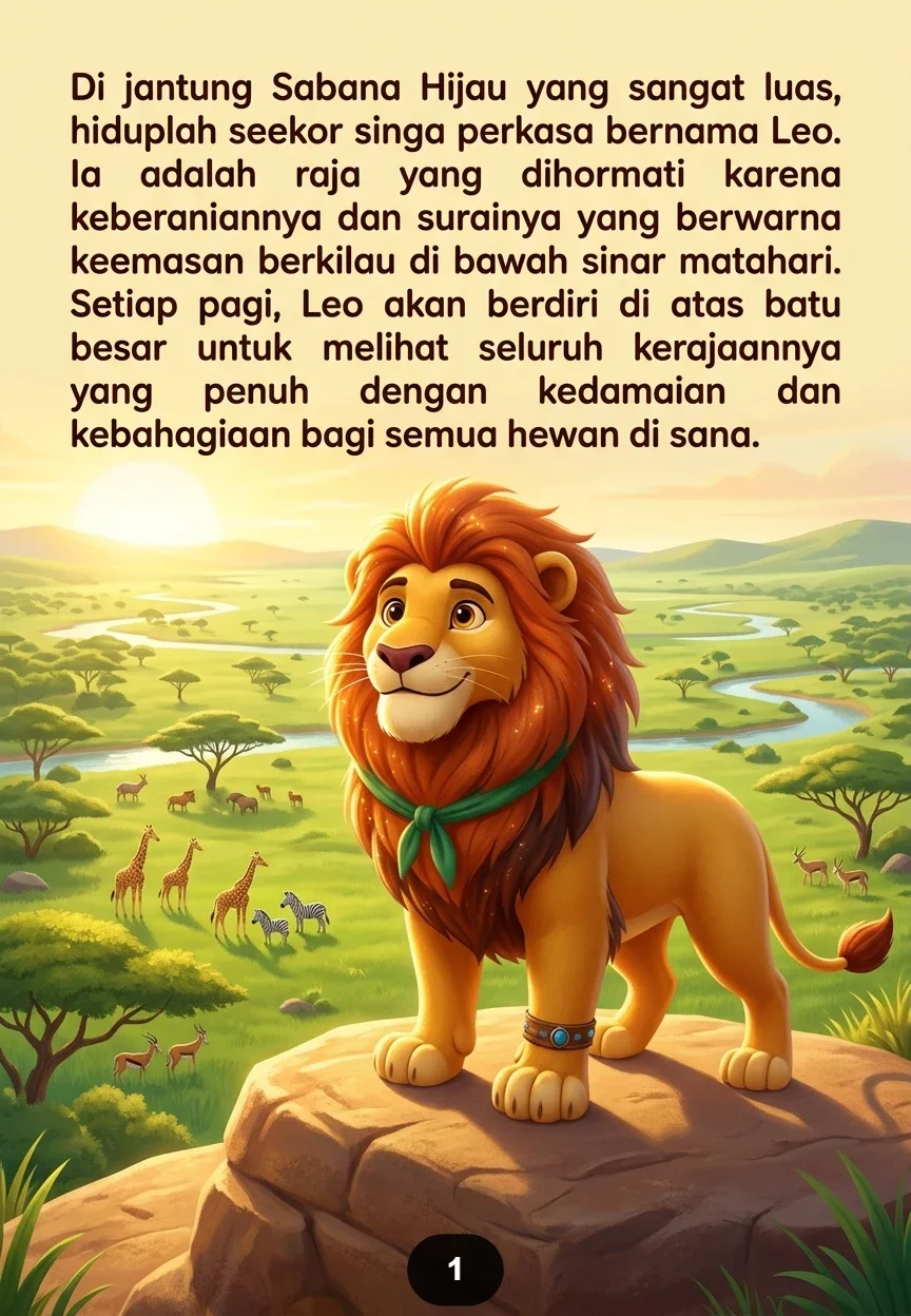 SANG SINGA YANG SUKA BERBAGI Kebaikan Seorang Raja Hutan preview 1