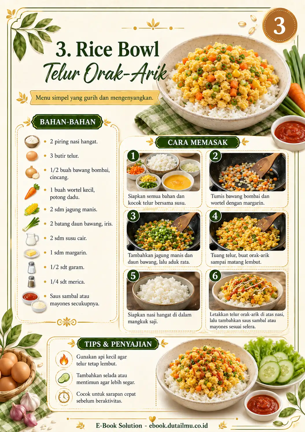 SARAPAN CEPAT KELUARGA SEHAT	Menu Pagi Praktis Penuh Energi preview 3