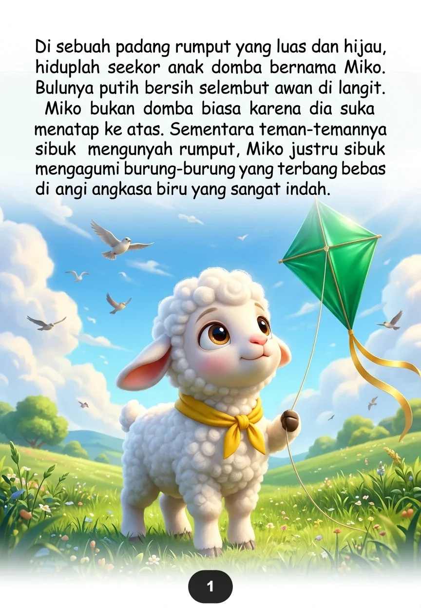 SI ANAK DOMBA DAN LAYANG-LAYANG HIJAU Mengejar Mimpi Hingga ke Langit preview 4