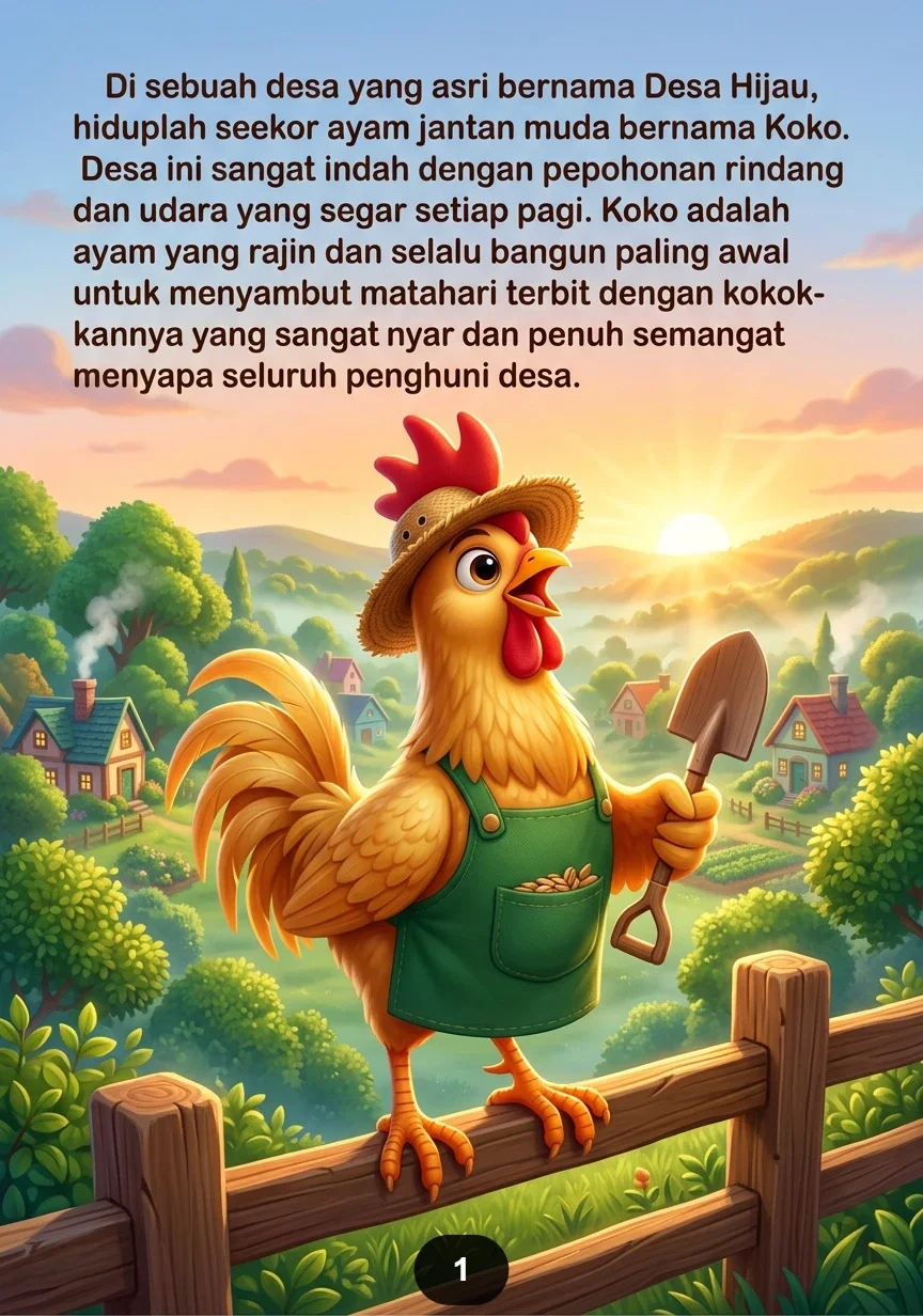SI AYAM YANG PANDAI MENANAM Kisah Ayam yang Rajin preview 3